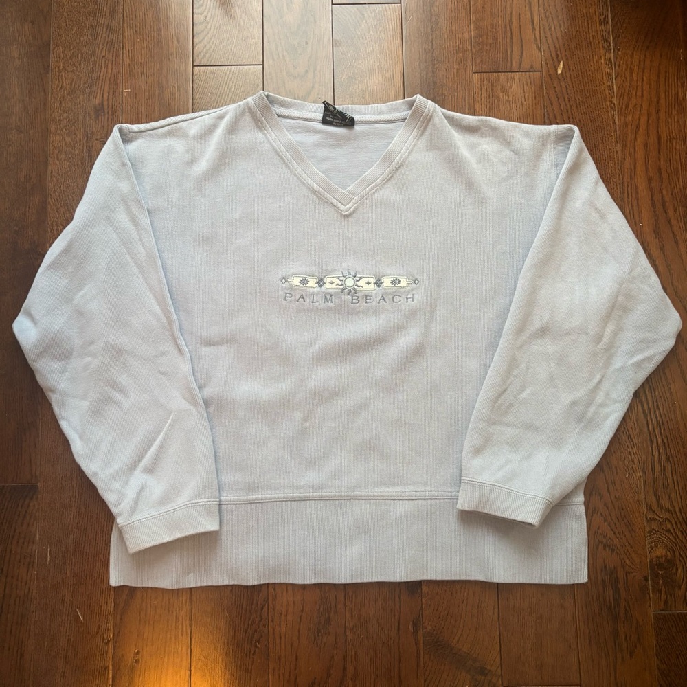 Vintage Palm Beach Cropped Crewneck Sweater